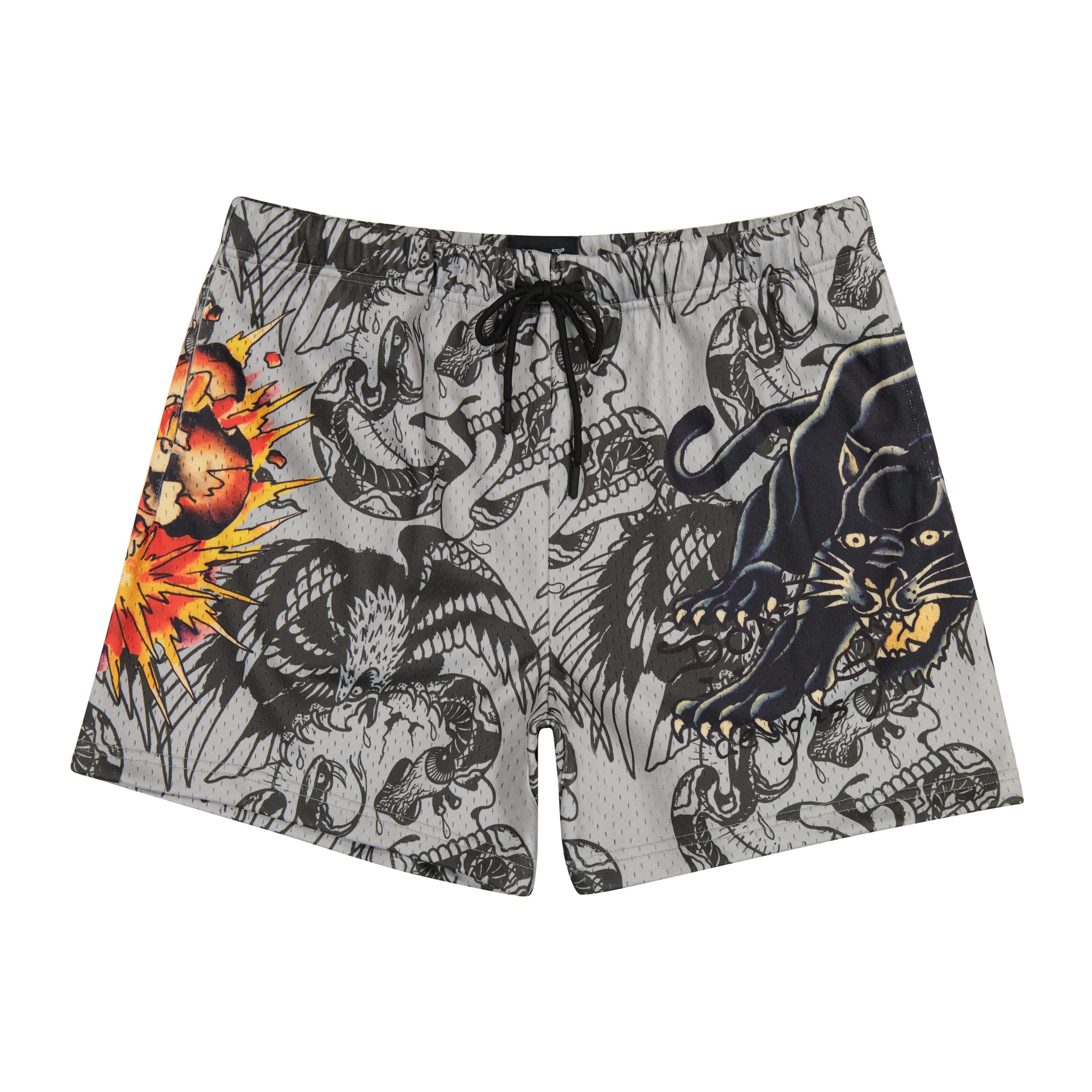 Skull Panther Mens Mesh Short