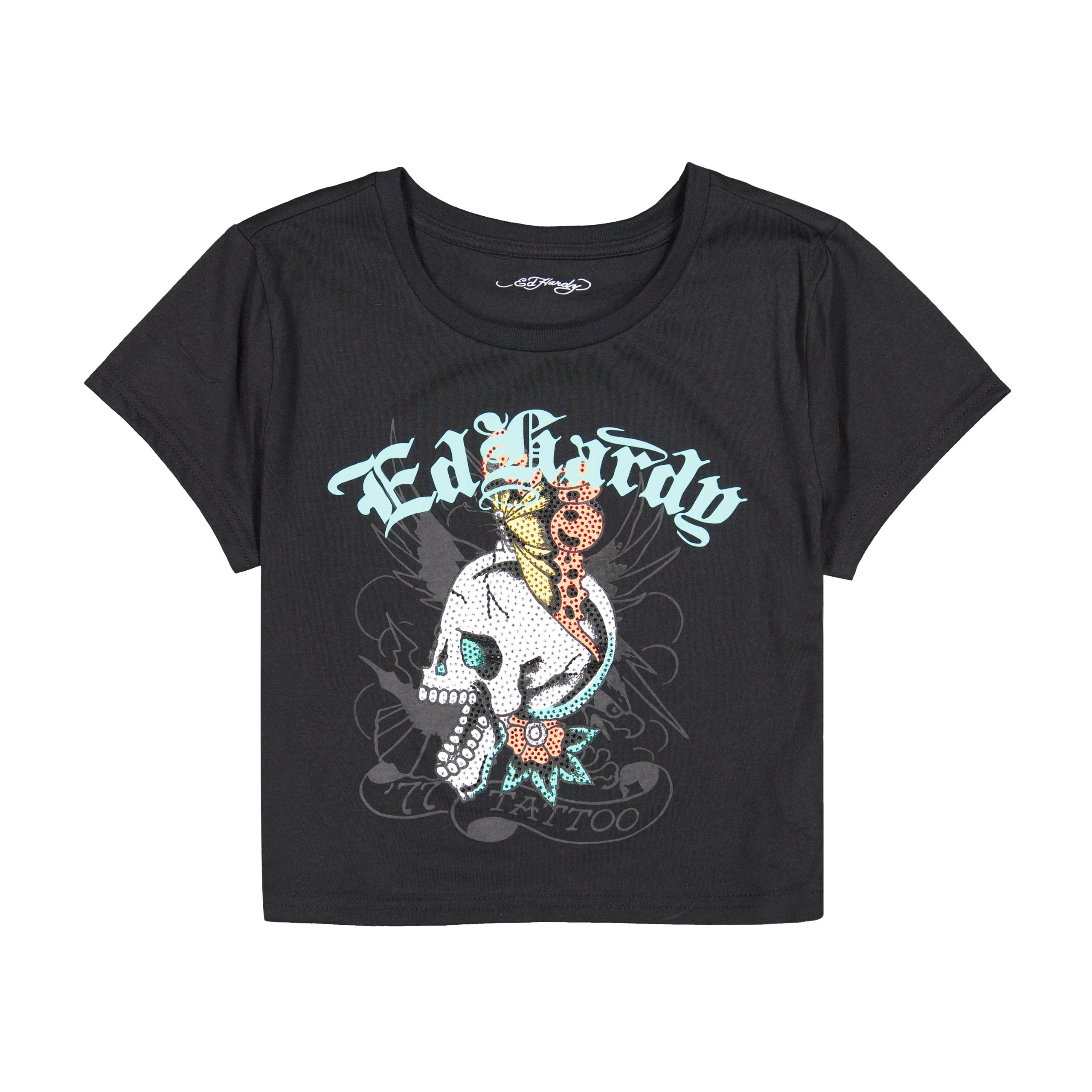 Skull Butterfly Baby Tee