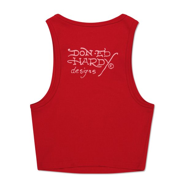 Rhinestone Tiger Rib Knit Tank - Image 2