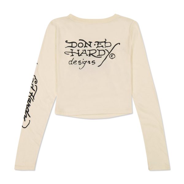 Rhinestone Hearts Long Sleeve Baby Tee - Image 2