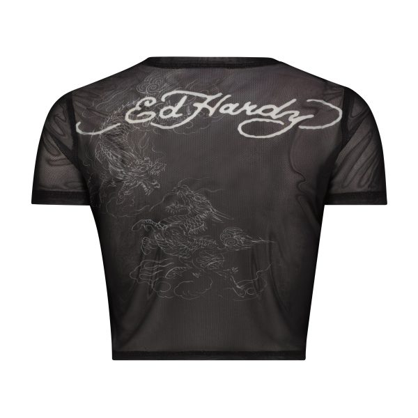 Dragon Print Mesh Shirt - Image 2