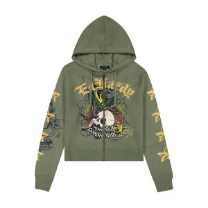 Cobra Flame Zip Front Hoodie (Relaxed)