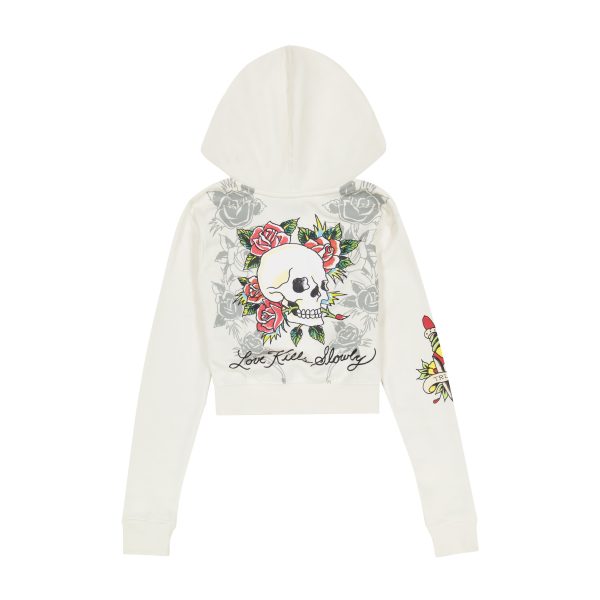 3 Hearts Cropped Hoodie - Image 2