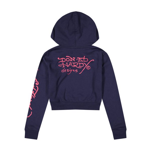 Eagle Rose Cropped Hoodie - Image 2