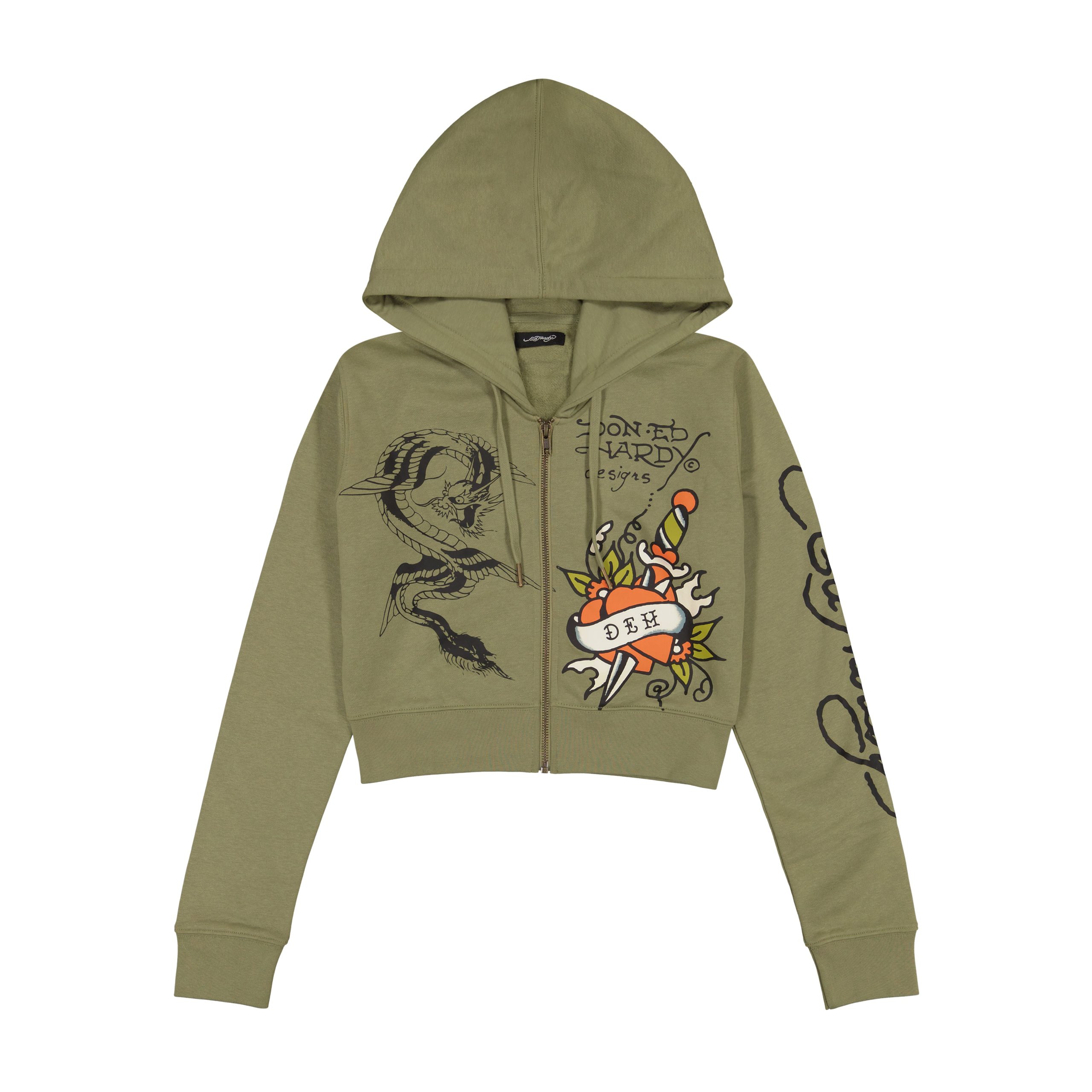 Dragon Dagger Zip Front Hoodie