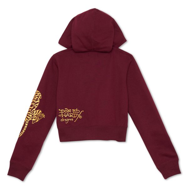 Retro Tiger Cropped Hoodie - Image 2