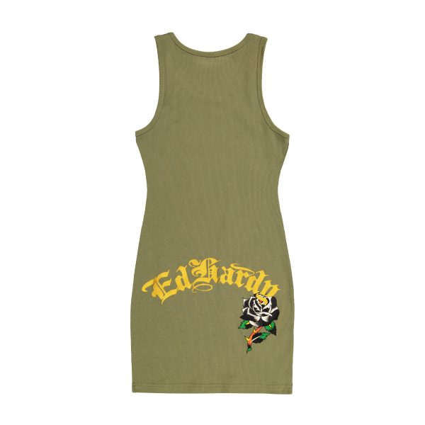 Black Rose Rib Tank Dress - Image 2