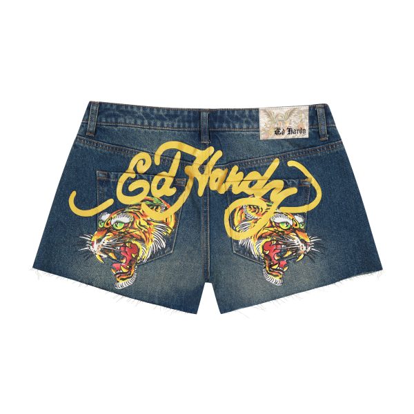 Screaming Tiger Denim Shorts - Image 2