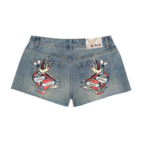 Swallow Denim Shorts - Image 2