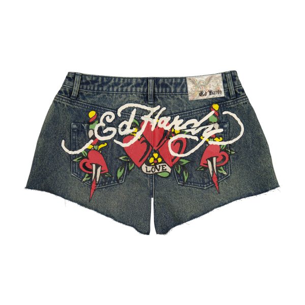 Heart Dagger Denim Short - Image 3